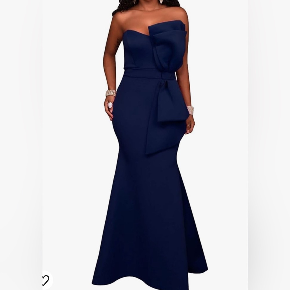 Women's Sexy Off The Shoulder Bodycon Bow Applique
Evening Gown Party Maxi Dress